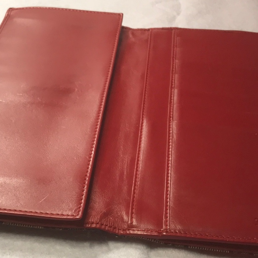 Canvas Gucci wallet blue red leather gold hardware - Picture 6 of 14